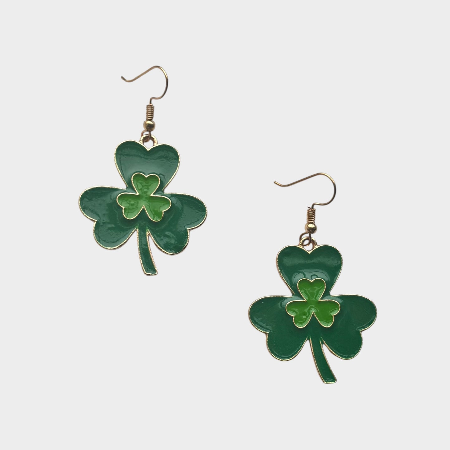 Lucky Clover Shamrock Dangle Earrings