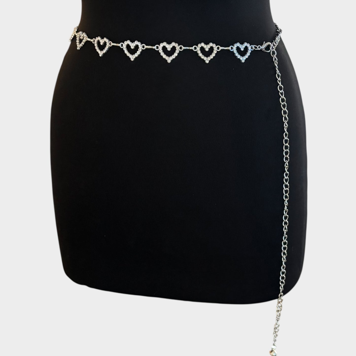 Silver Heart Link Waist Chain