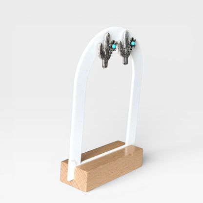 Desert Cactus Turquoise Studs