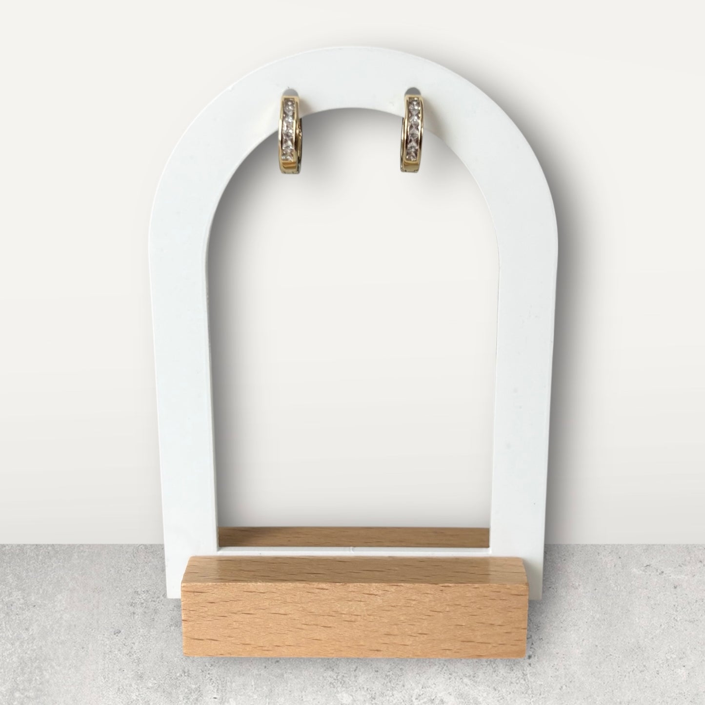 Small Zircon Hoop Earrings