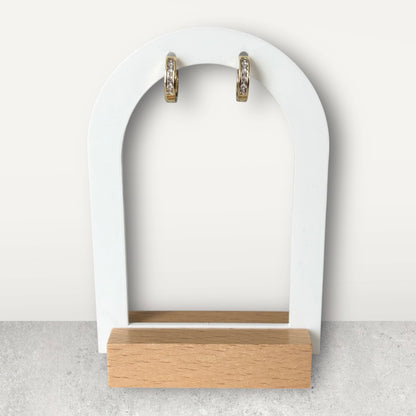 Small Zircon Hoop Earrings