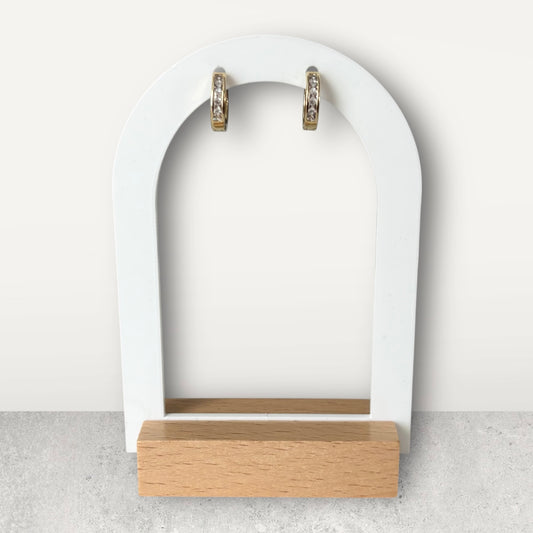 Small Zircon Hoop Earrings