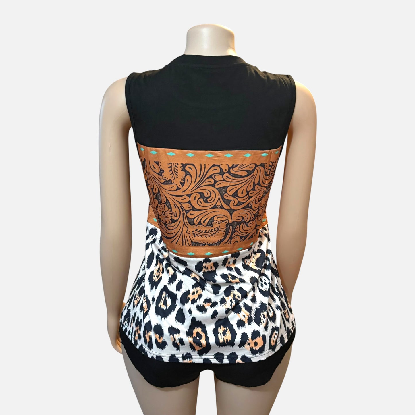 Leopard Multi Color-Block T-shirt