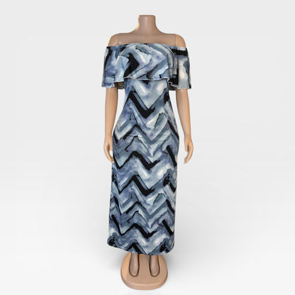 Vestido largo azul marino maxi para mujer