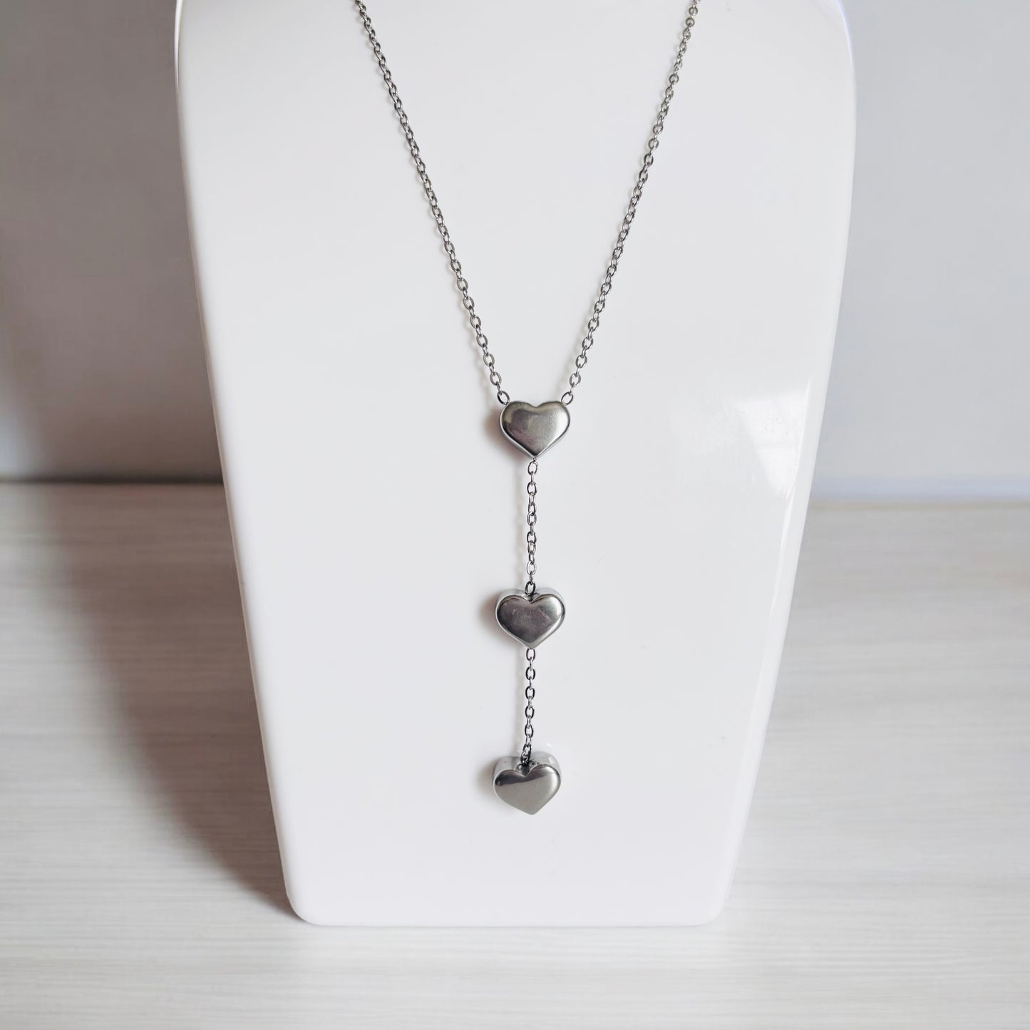 3 Heart Stainless Steel Necklace
