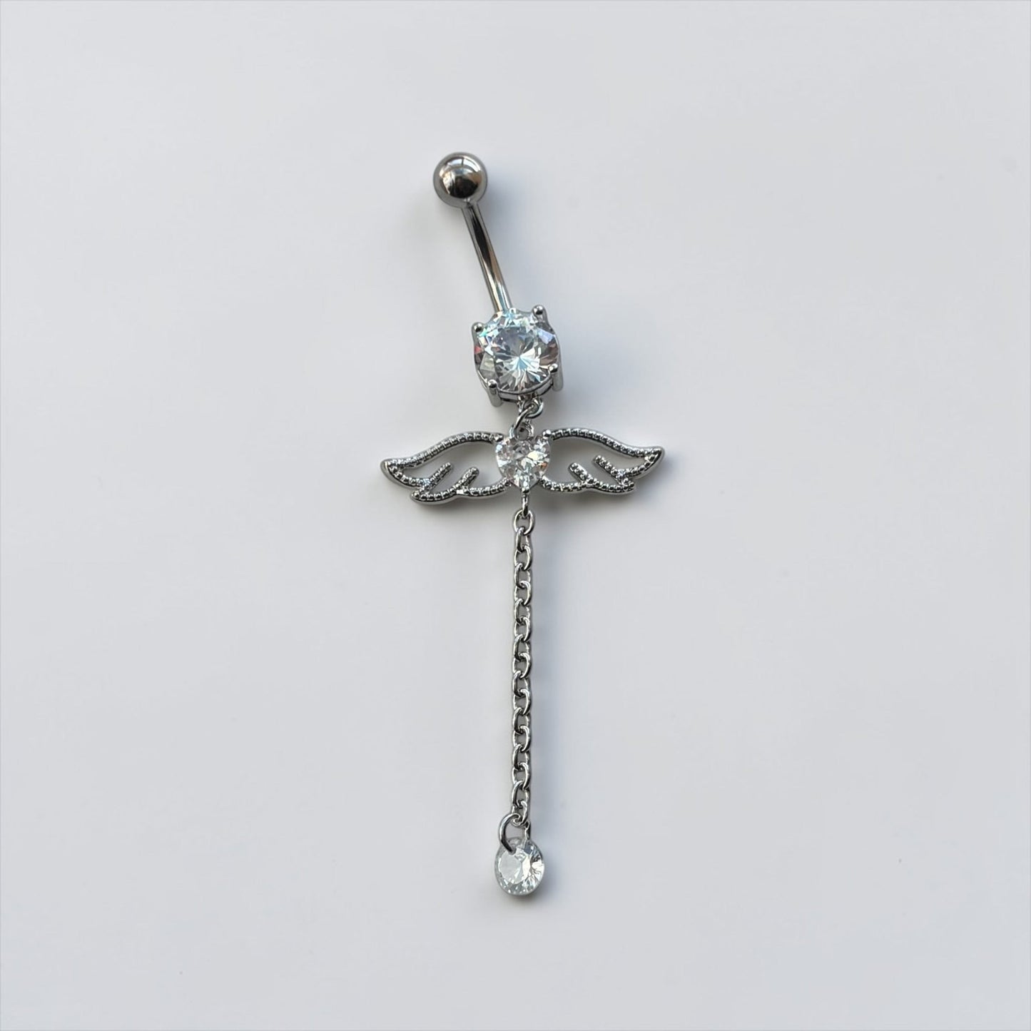 Angel Wings Dangle Belly Button Ring