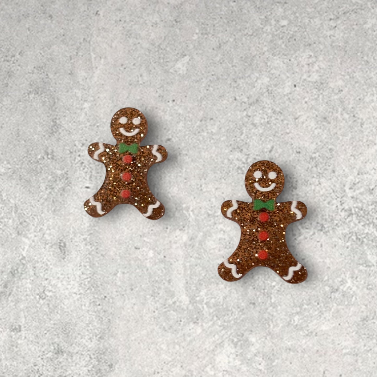 Gingerbread Man Stud Earring