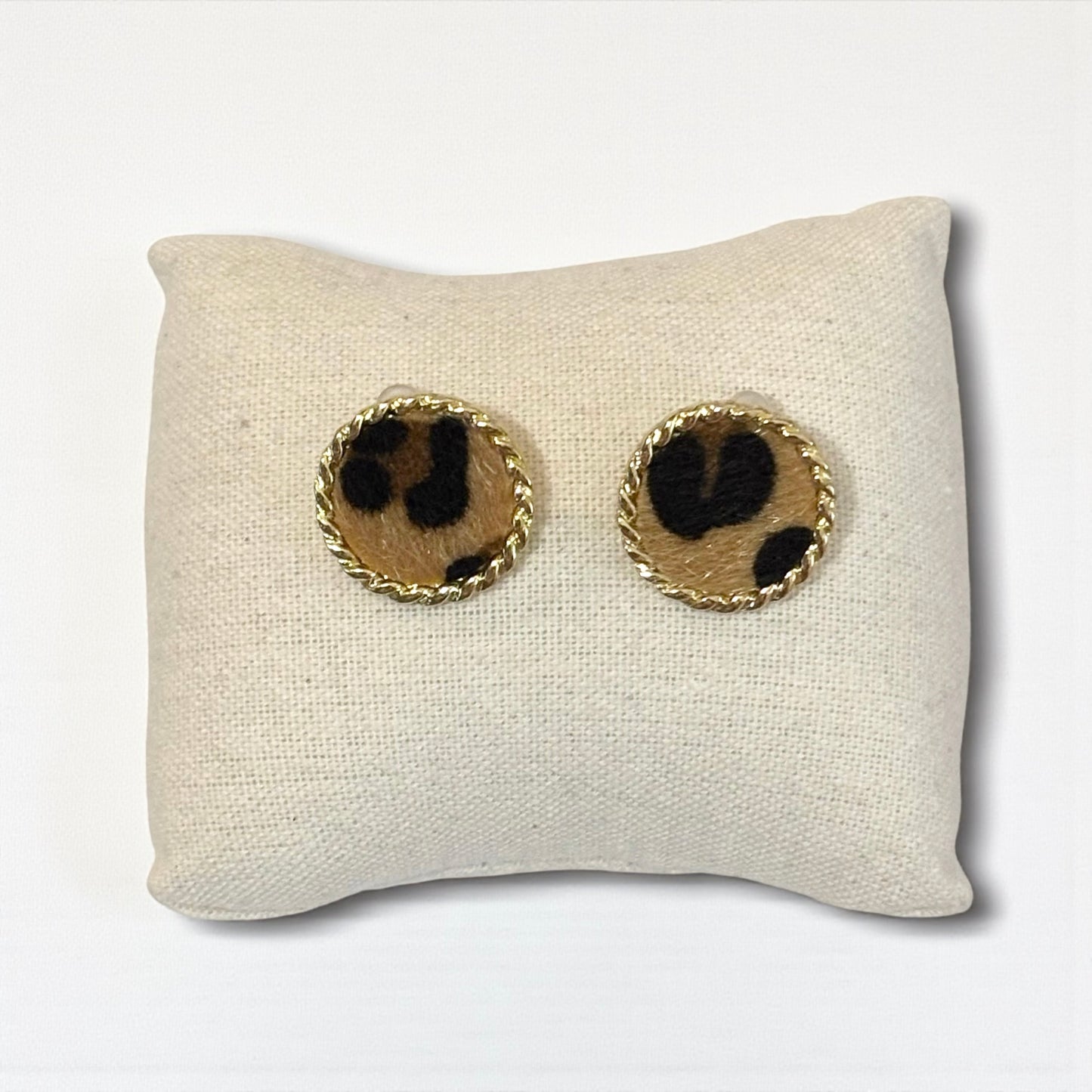 Leopard Print Stud Earring