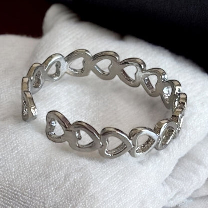 Heart Shape Adjustable Open Ring