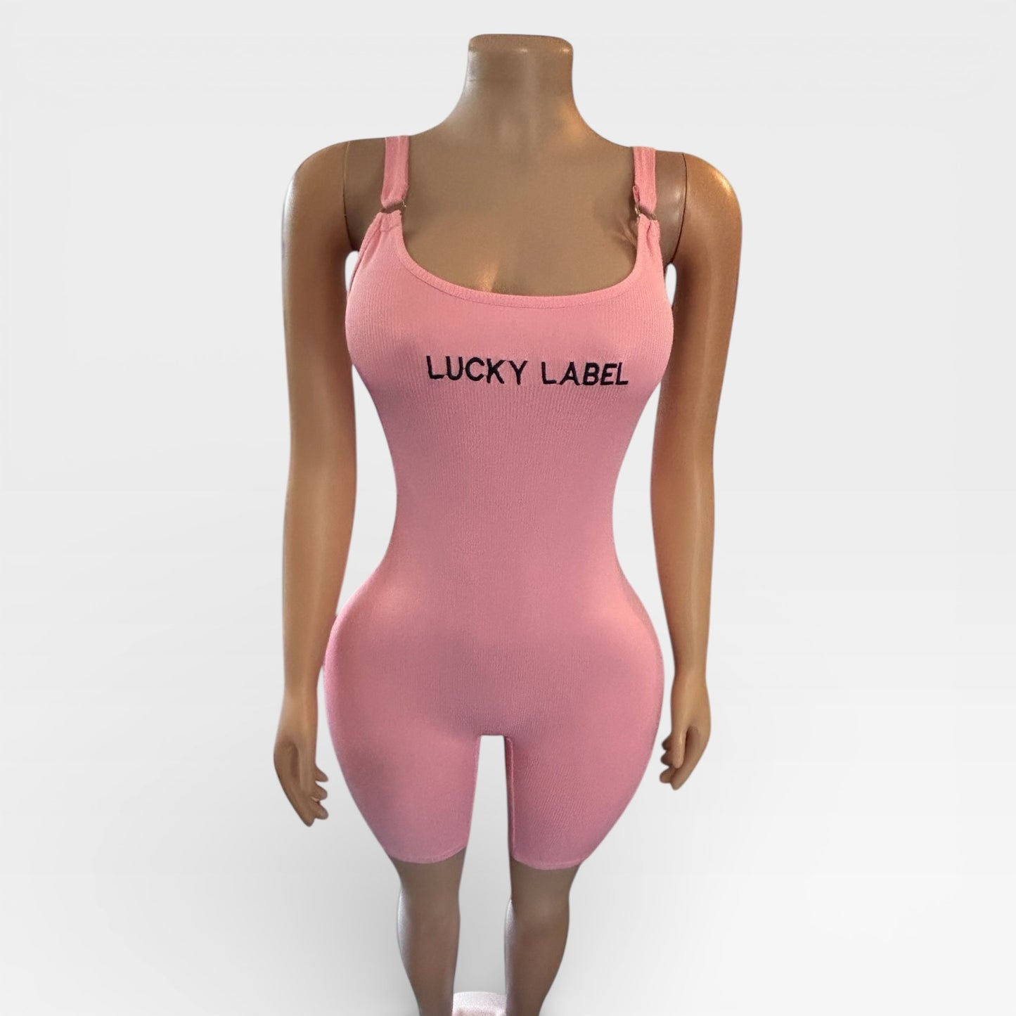 Sleeveless Pink Short Romper