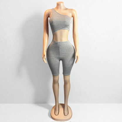 Women Waist Cut Out Short Romper
