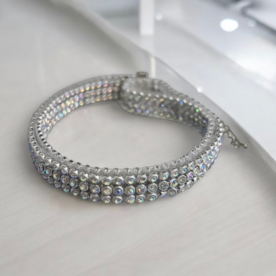 Cadena para la pierna con diamantes de imitación multicolor