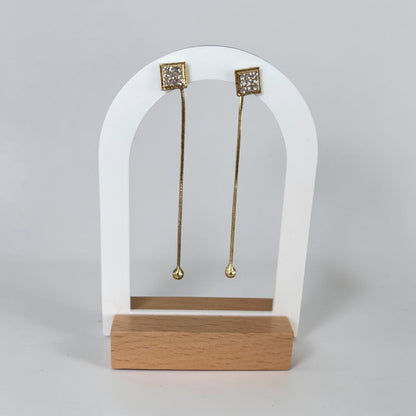 Long Gold Women Fancy Earrings