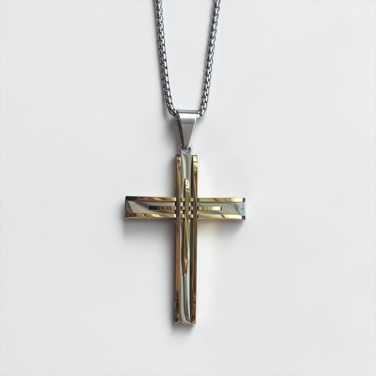 Men Stainless Steel Cross Pendant