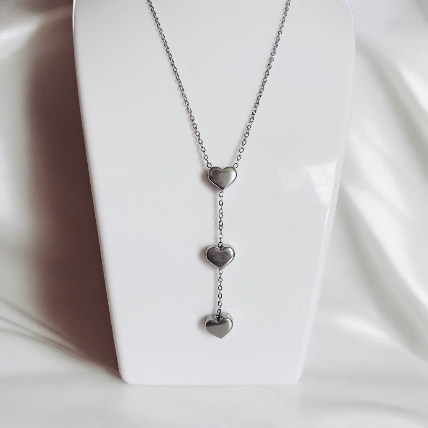 3 Heart Stainless Steel Necklace