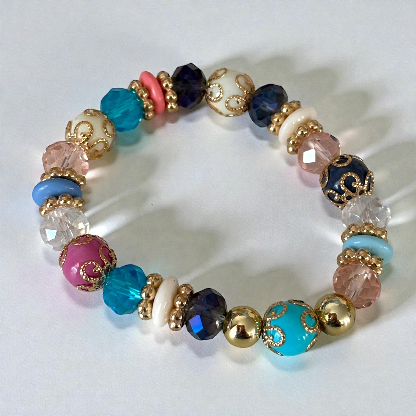 Crystal Beads 4 Piece Bracelet Set