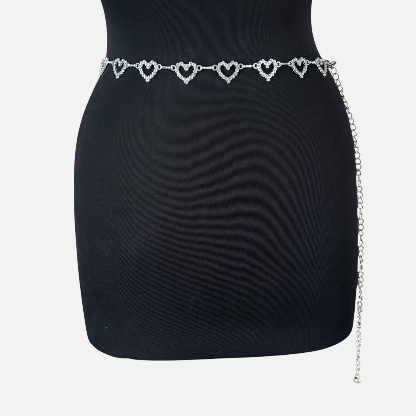 Silver Heart Link Waist Chain