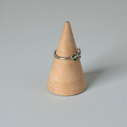 Adjustable Green Silver Toe Ring