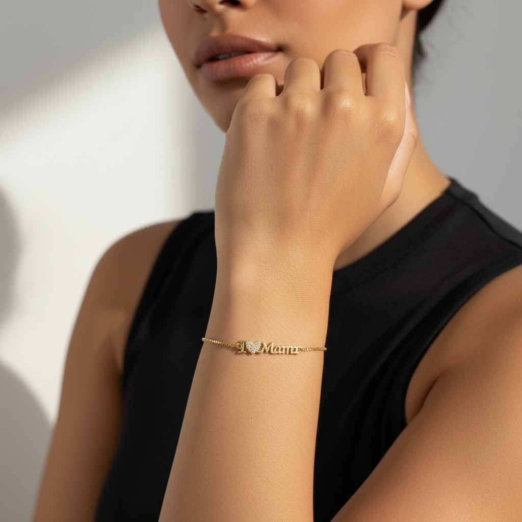 Adjustable Bracelet with Heart Charm