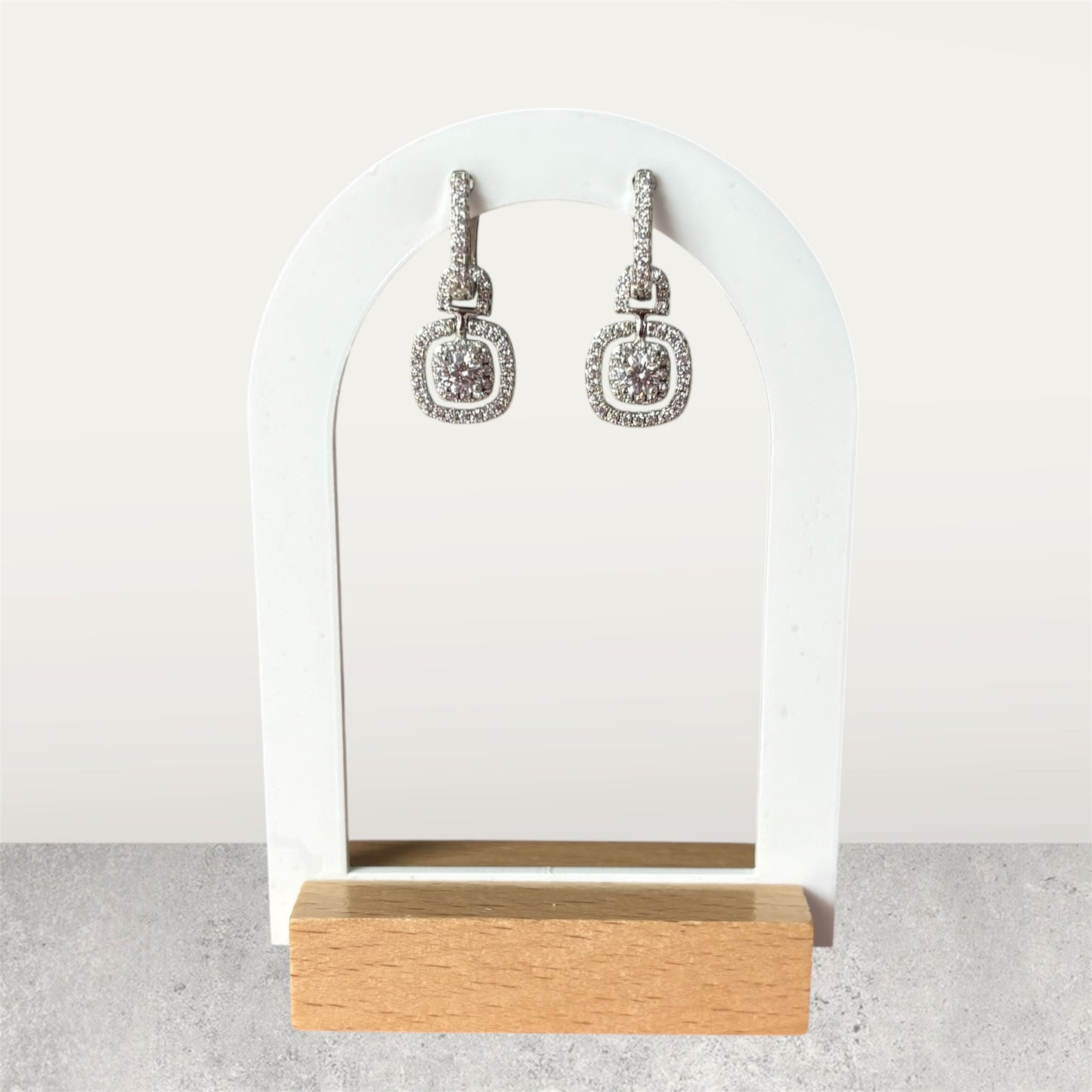 Square Zircon Elegant Women Earrings