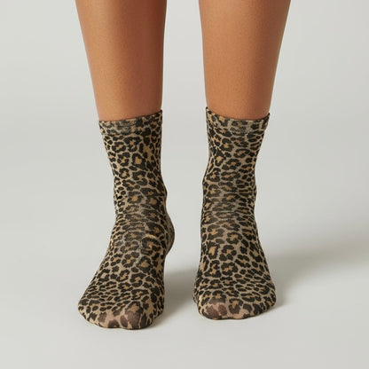 Leopard Mesh Stocking Socks