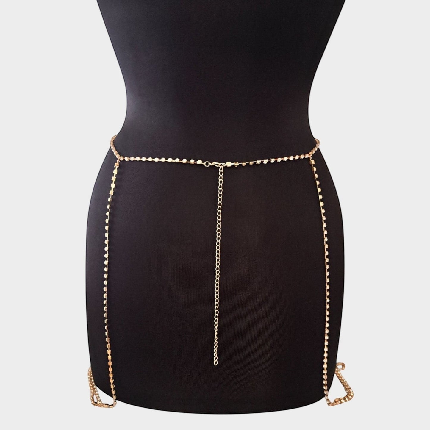 Crystal Gold Thigh Leg Body Chain