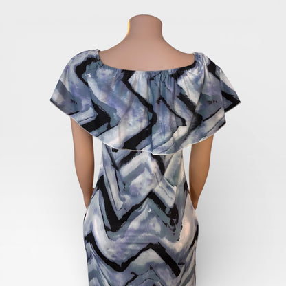 Vestido largo azul marino maxi para mujer