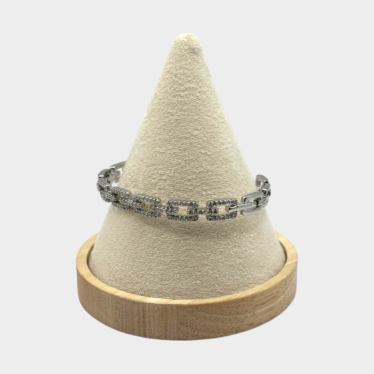 Pulsera abierta elegante ajustable con forma cuadrada geométrica