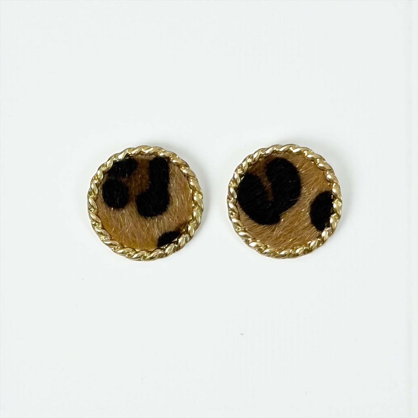 Leopard Print Stud Earring