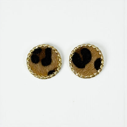 Leopard Print Stud Earring