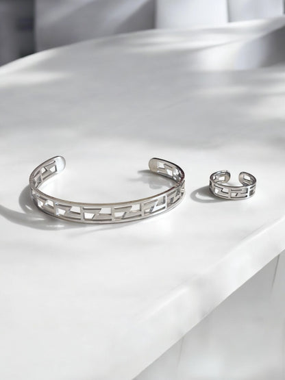 Ring & Cuff Bangle Set