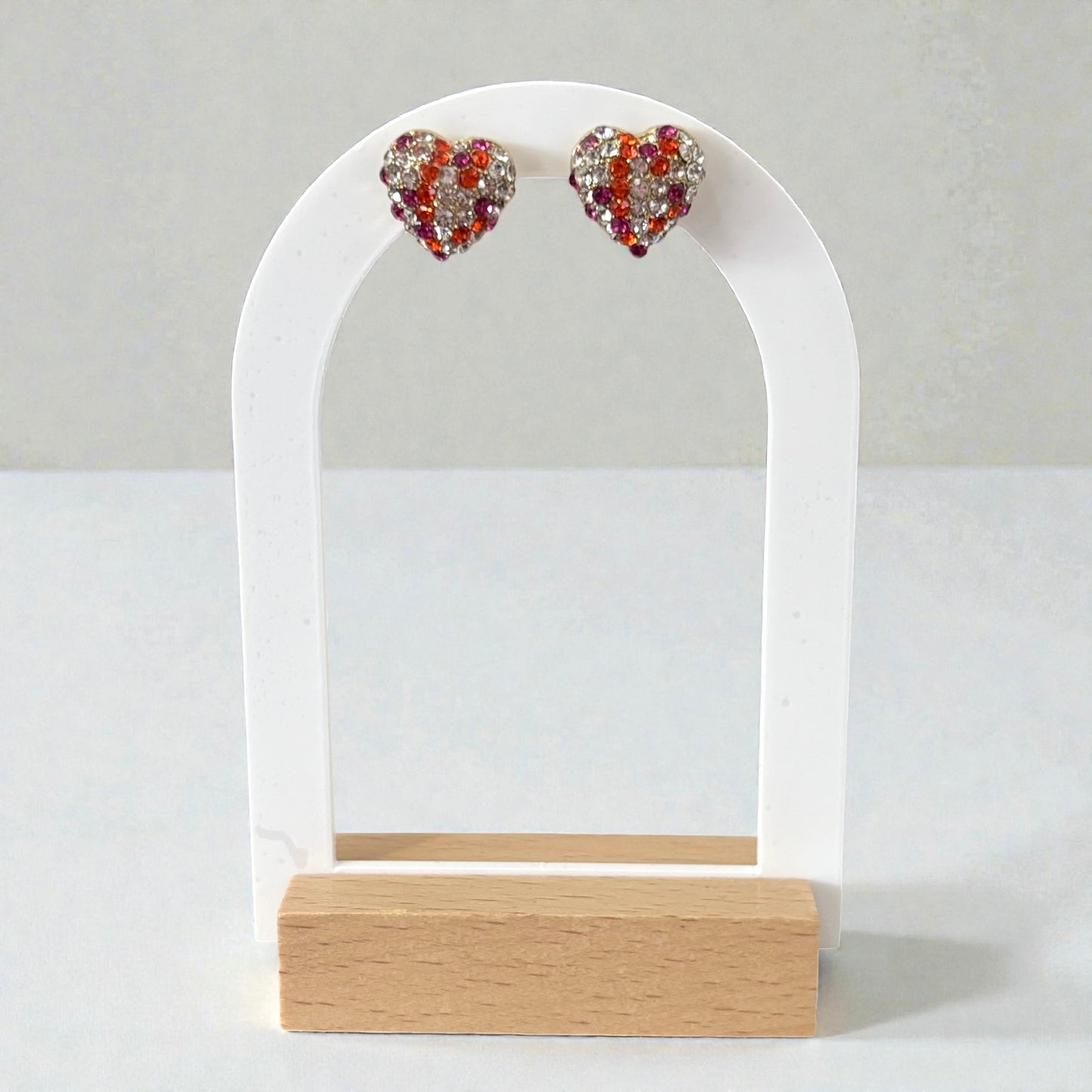 Shiny Heart Shape Ear Studs