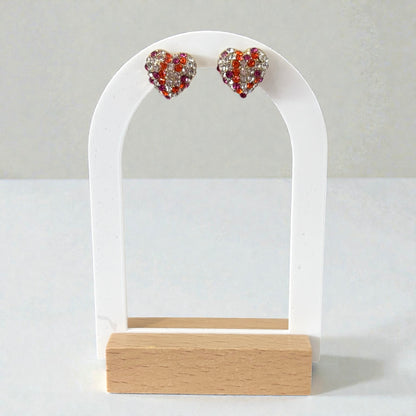 Shiny Heart Shape Ear Studs