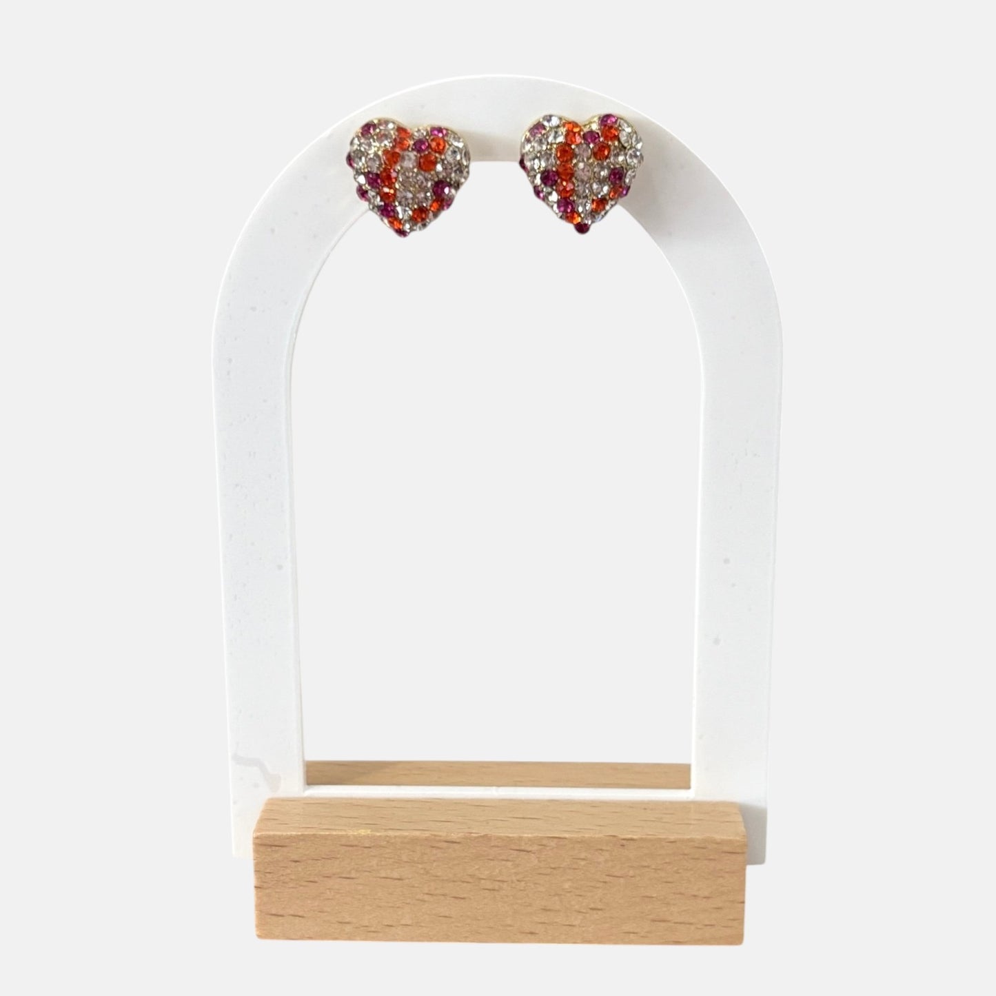 Shiny Heart Shape Ear Studs