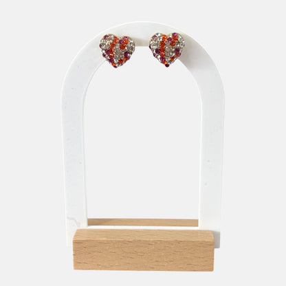 Shiny Heart Shape Ear Studs