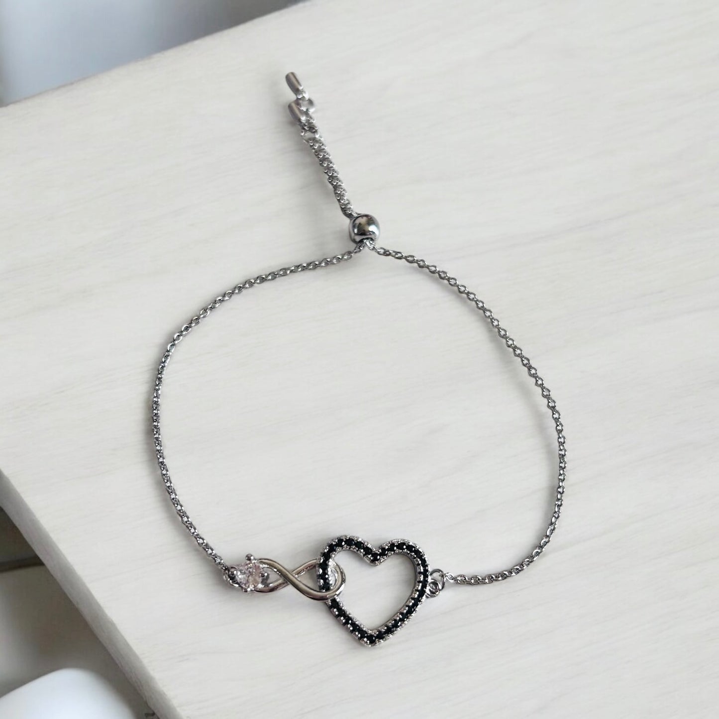 Heart Silver Charm Bracelet