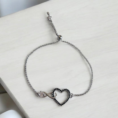 Heart Silver Charm Bracelet