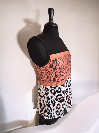 Leopard Multi Color-Block T-shirt