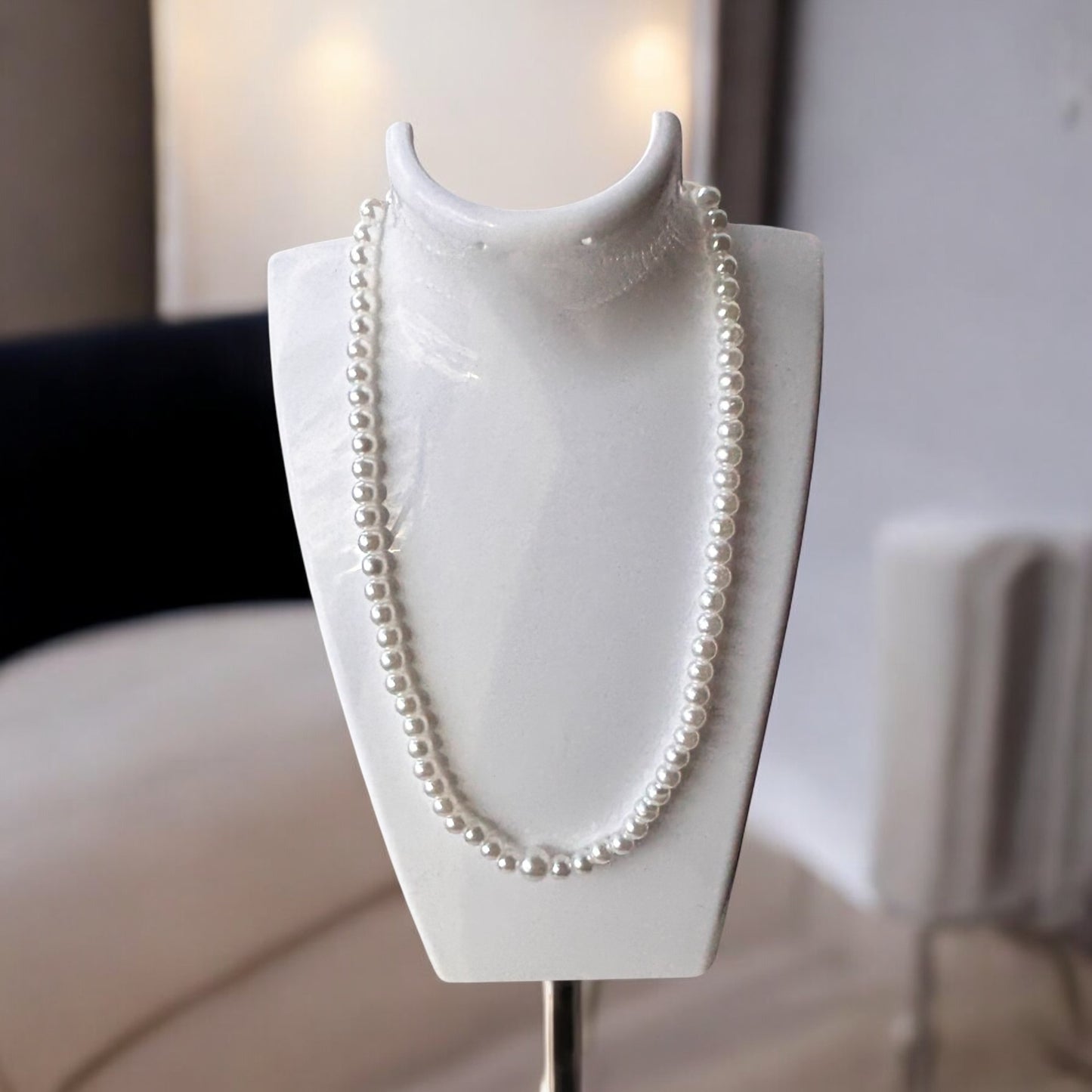 Back Chain Long Tassel Elegant Pearls