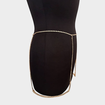 Crystal Gold Thigh Leg Body Chain