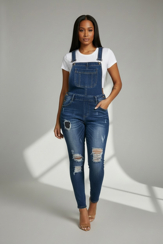 Adjustable Shoulder Straps Denim Overall