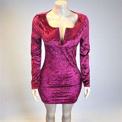 Velvet Off-Shoulder Mini Dress