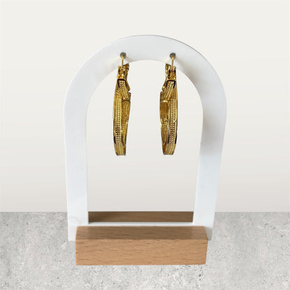 Infinity Greek Key Gold Hoops