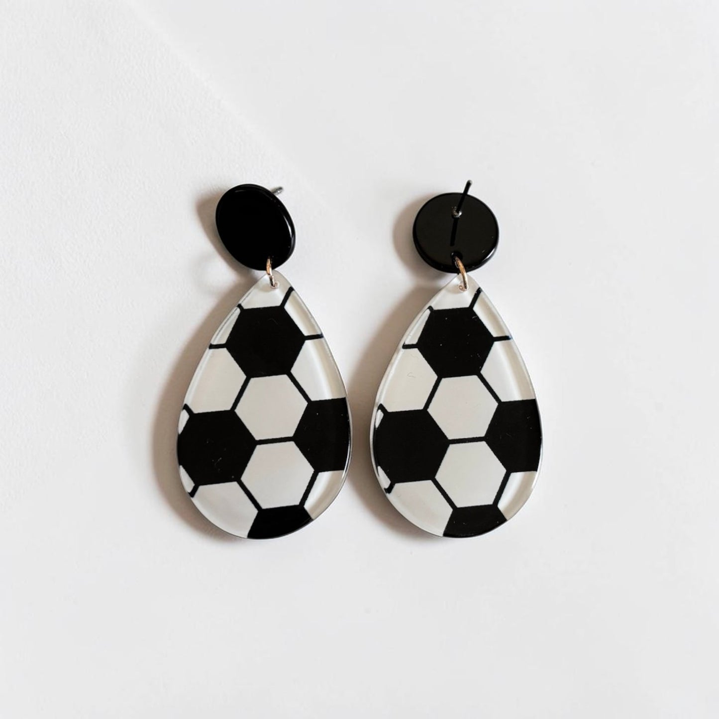 Soccer Ball Drop Earrings