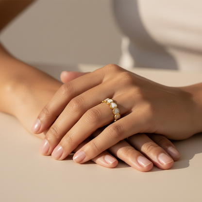 Stainless Steel Adjustable Heart Ring