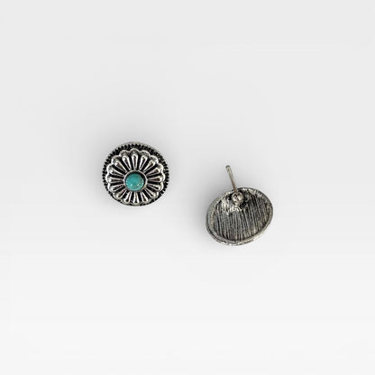 Boho Concho Turquoise Studs