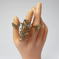 Gold Unique Butterflies Adjustable Ring