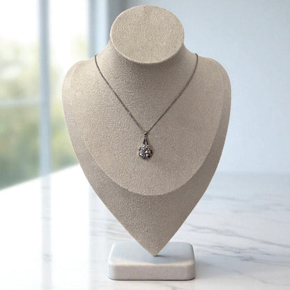 Flower Silver Elegant Women Silver Sterling Necklace