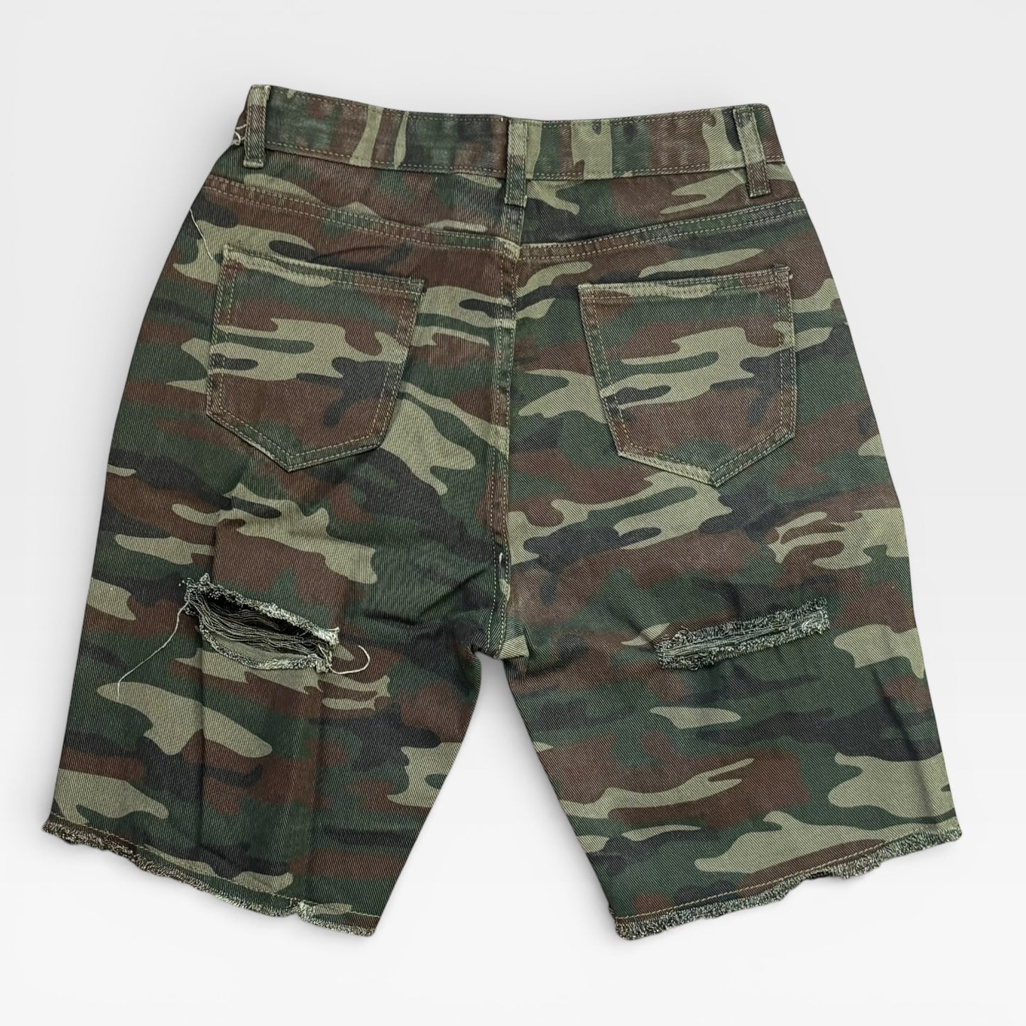 Pantalones cortos de camuflaje multicolor para mujer Broken Holes