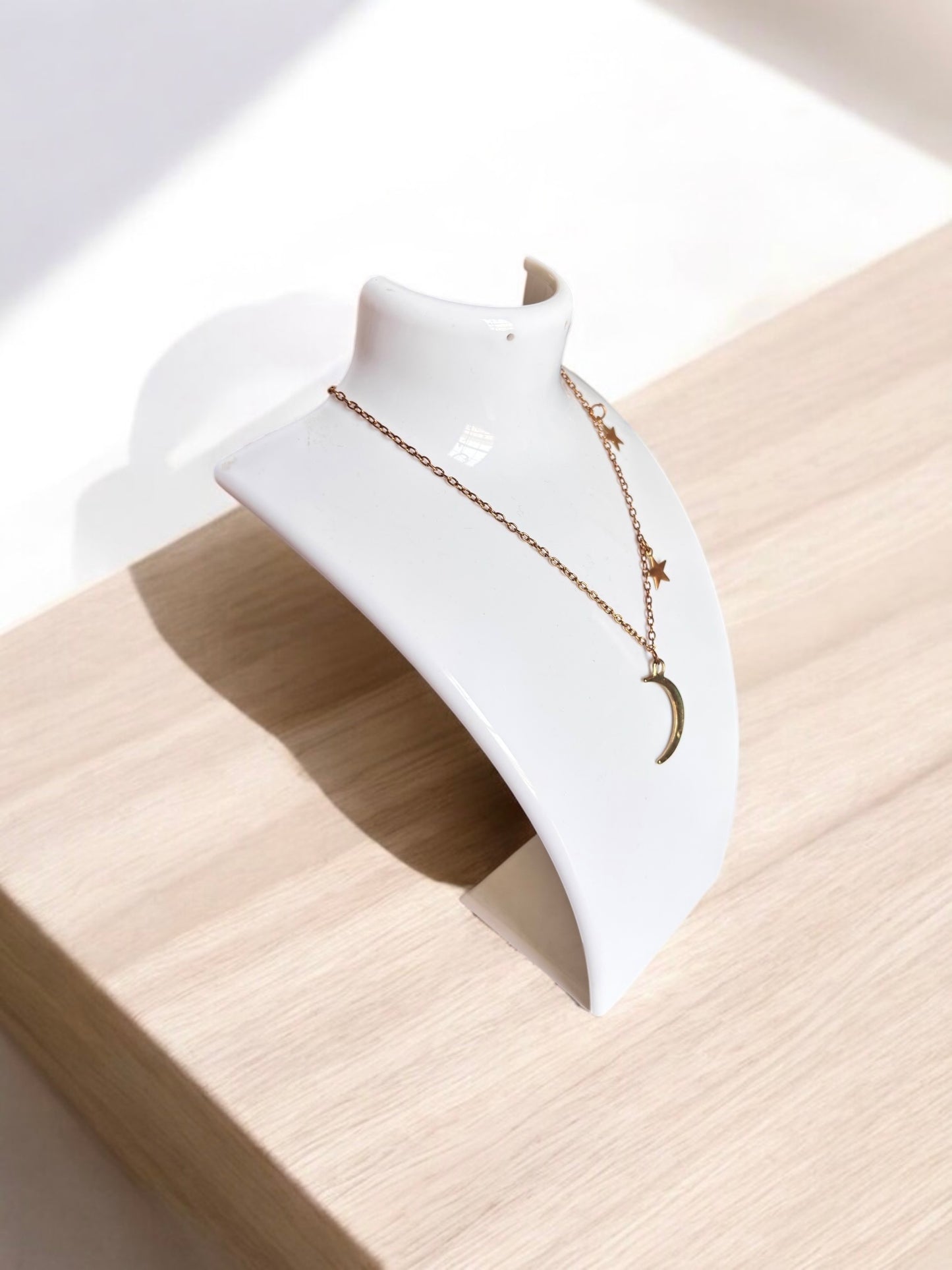 Women Star Moon Necklace Pendant